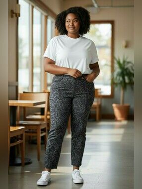 Torrid Gray Lace Print Midrise Plus Size Denim Jeans